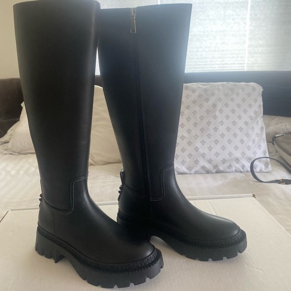 Coach C Logo Lug Sole Knee-High Boots – Size 6B / EU 36.5 – NWT - Picture 1 of 13